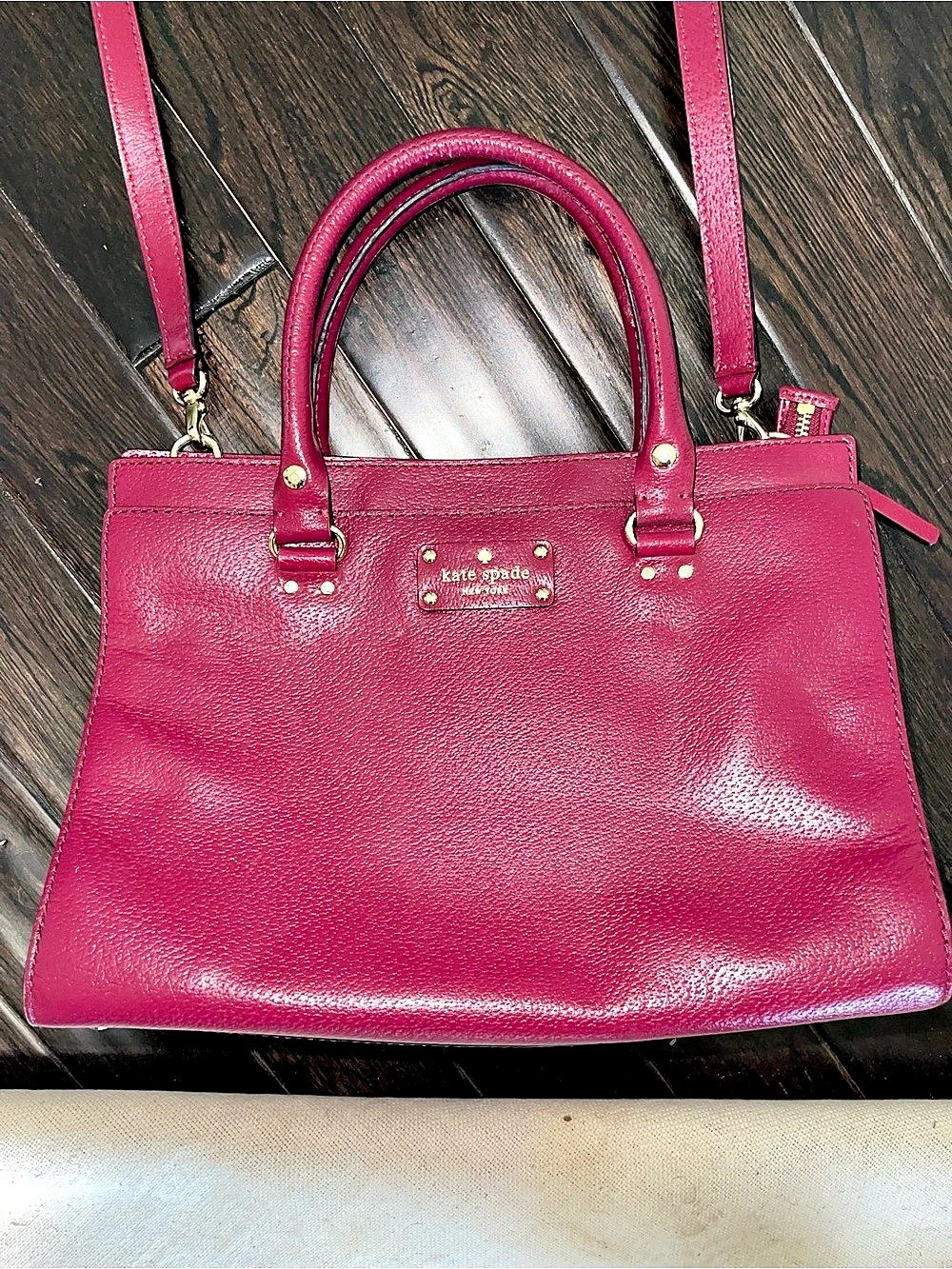 Kate Spade Leather Satchel in Pink